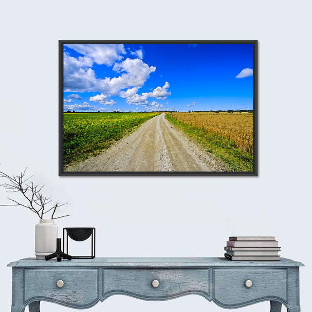 Estonian Summer Fields Wall Art in a room, landscape