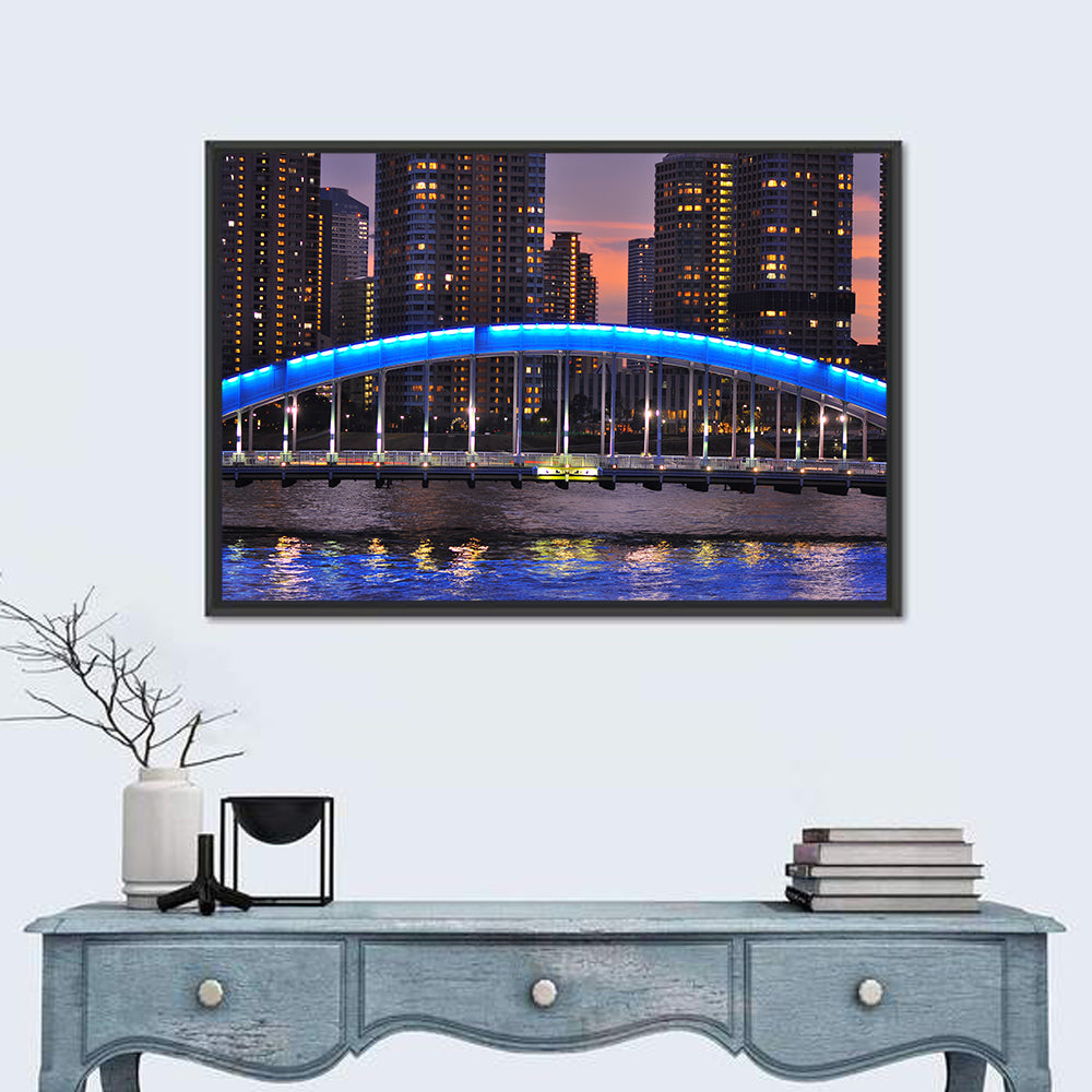 Eitai Bashi Bridge Wall Art in a room, landscape