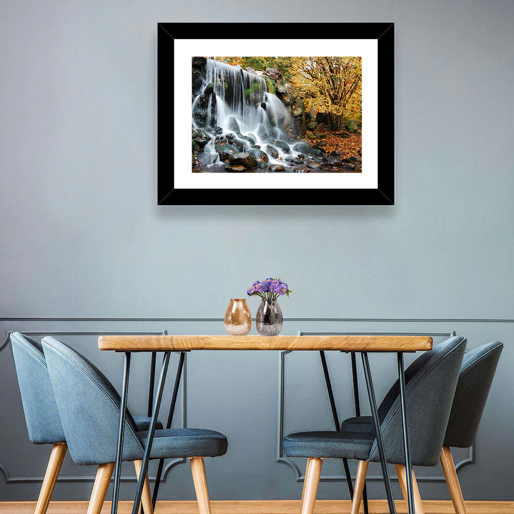 Autumn Waterfall at Sonsbeek Park Wall Art