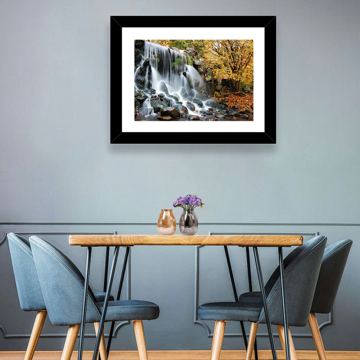 Autumn Waterfall at Sonsbeek Park Wall Art