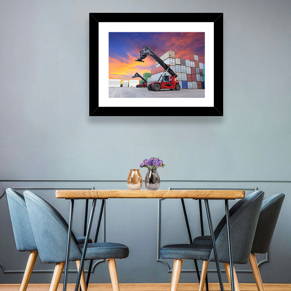 Shipping Containers - Global Logistics Concept Wall Art