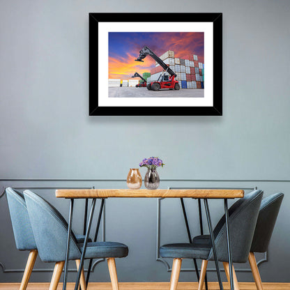 Shipping Containers - Global Logistics Concept Wall Art