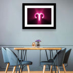 Radiant Aries Zodiac Emblem Wall Art