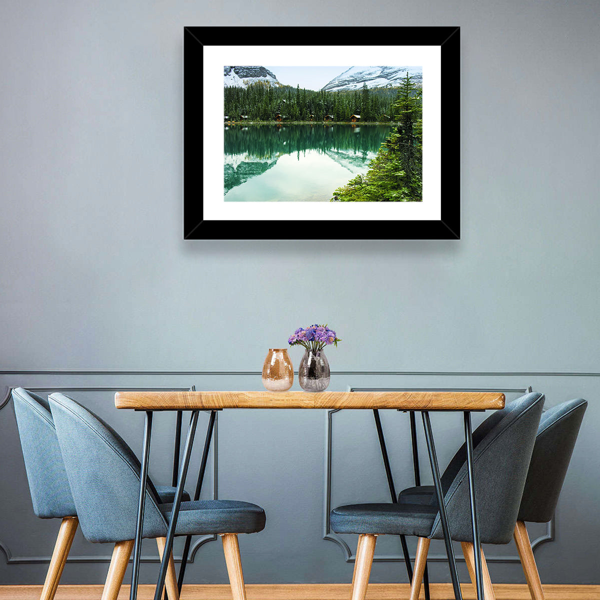 Lake O Hara Morning Wall Art in a room, landscape