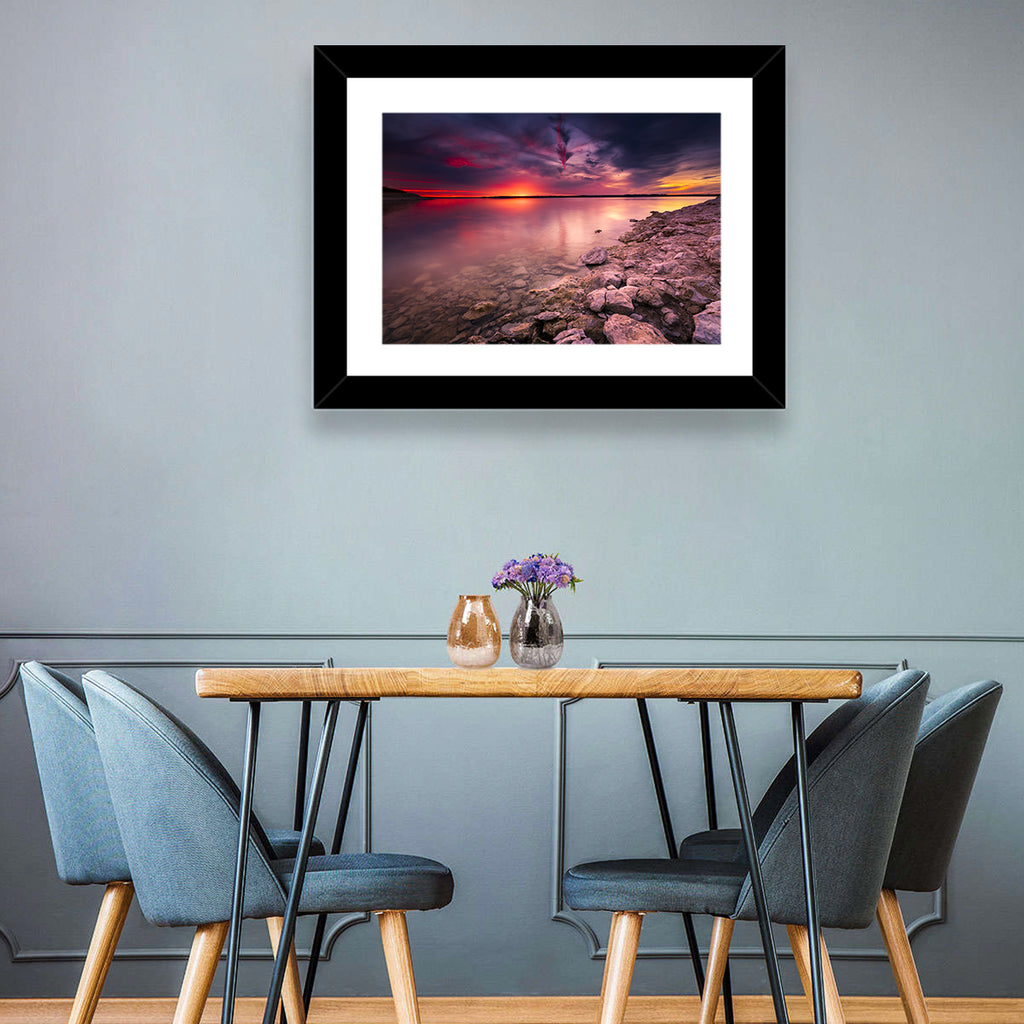 Benbrook Lake Sunset Reflection Wall Art