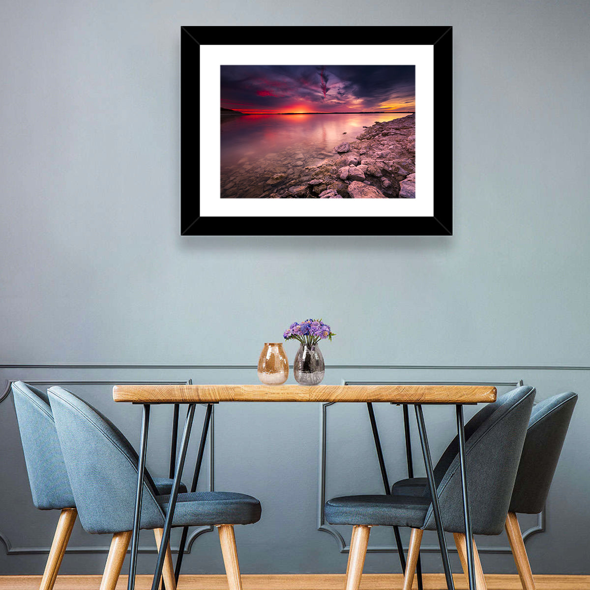 Benbrook Lake Sunset Reflection Wall Art