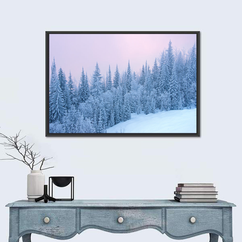 Snowy Winter Forest Wall Art