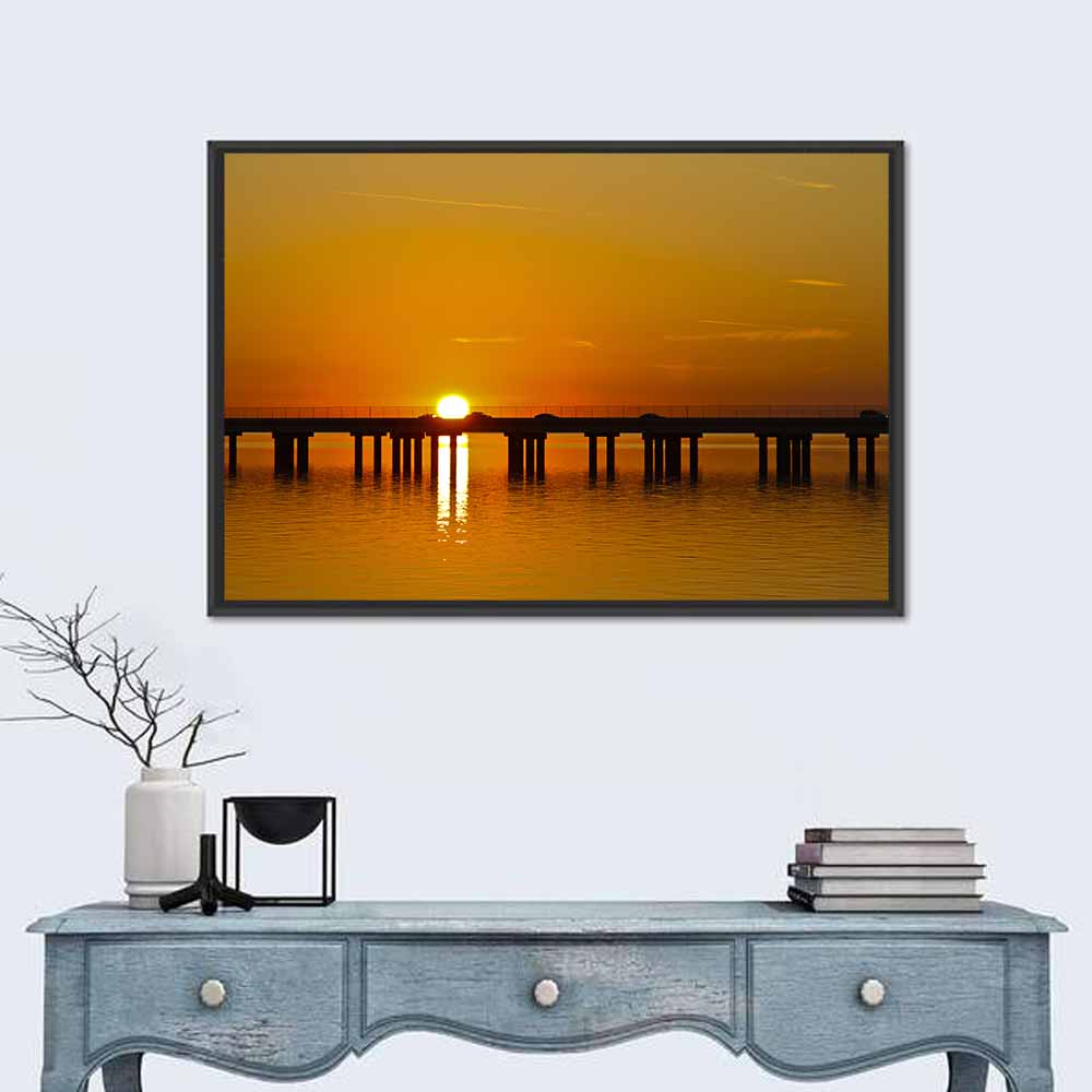 Lake Pontchartrain Causeway Sunset Wall Art