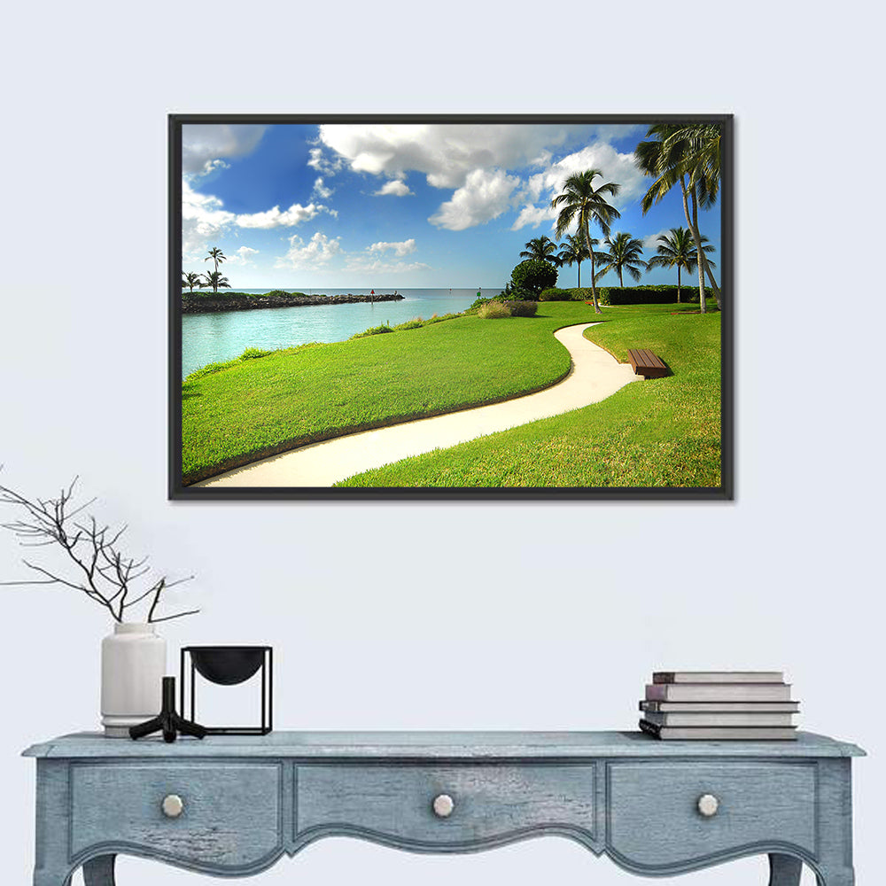 Tropical Coastal Pathway Wall Art