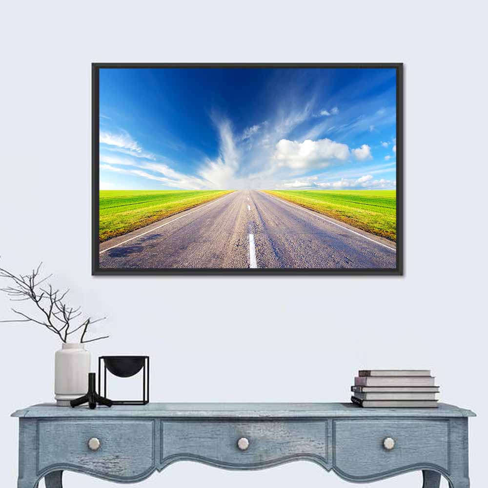Road to Infinity Wall Art in a room, landscape