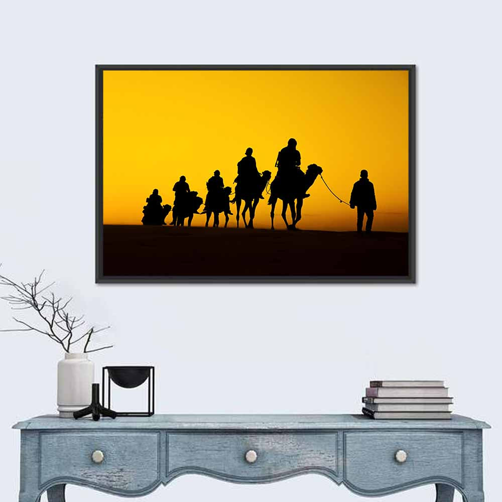 Camel Caravan Silhouette Wall Art
