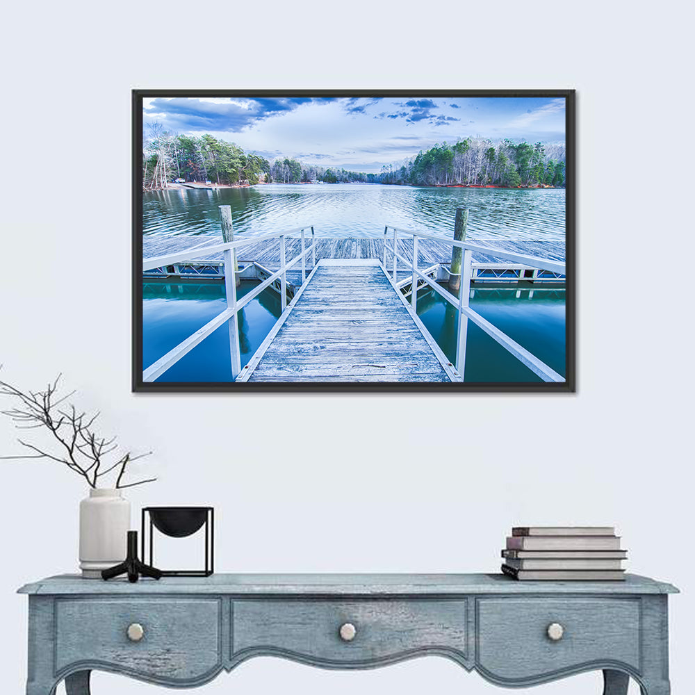 Morning at Lake Wylie Wall Art in a room, landscape