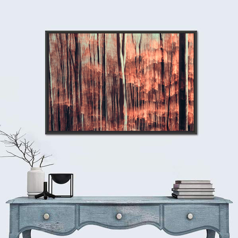 Autumn Forest Blur Wall Art