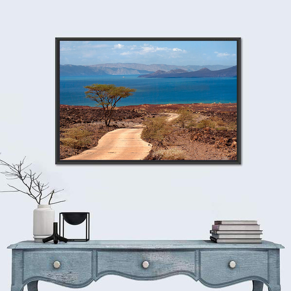 Road to Lake Turkana Wall Art in a room, landscape