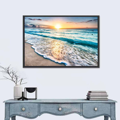 Cancun Beach Sunrise Wall Art