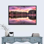Sunrise Reflection at Forest Lake Wall Art