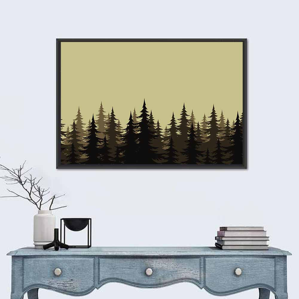 Fir Tree Silhouettes Wall Art