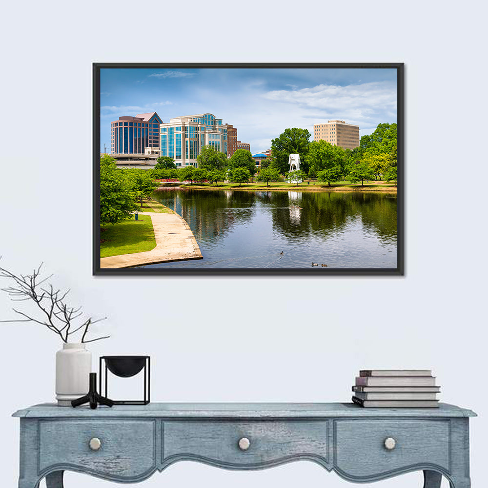 Big Spring Park Skyline, Huntsville Wall Art in a room, landscape