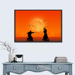 Fighting Samurai Wall Art