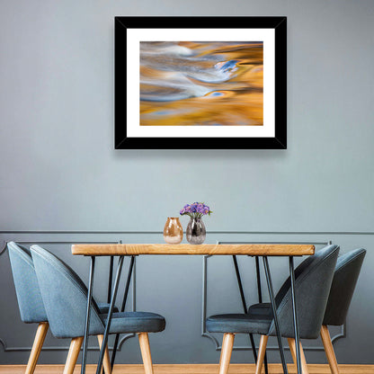 Golden Water Abstract Wall Art