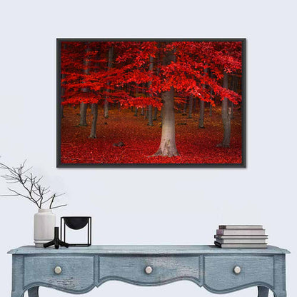 Red Forest Wall Art