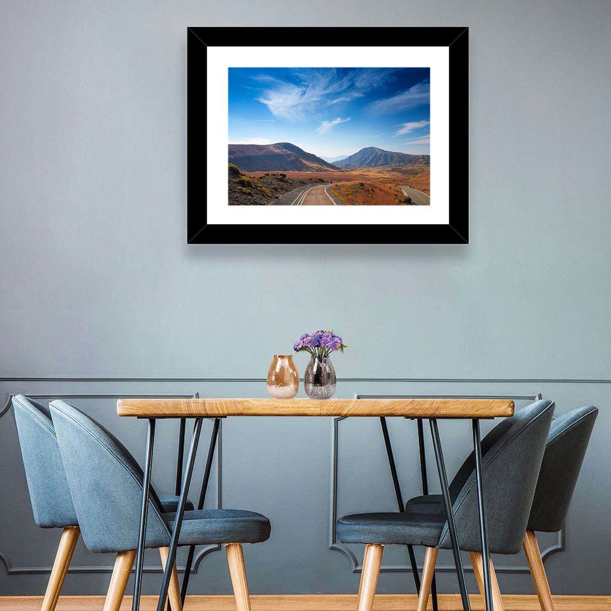 Mount Aso Winding Road Wall Art