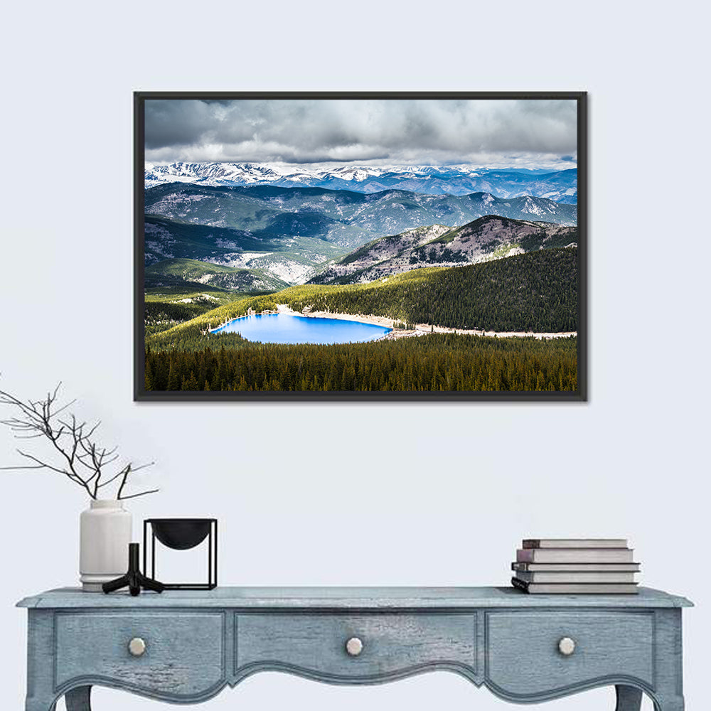 Mt Evans Echo Lake View Wall Art in a room, landscape