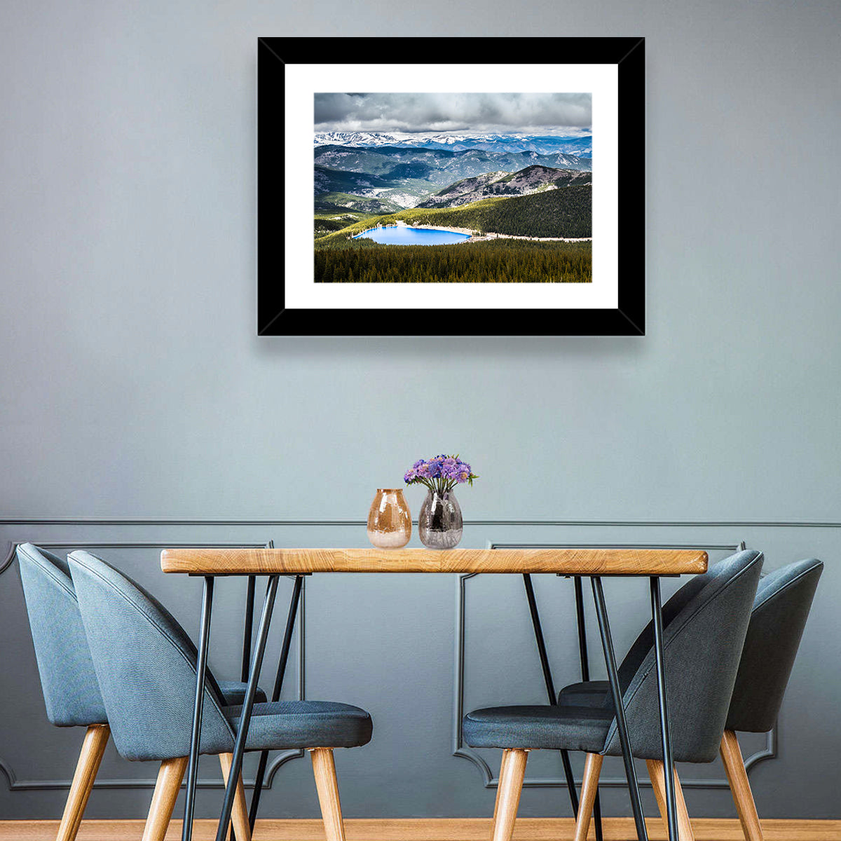 Mt Evans Echo Lake View Wall Art in a room, landscape
