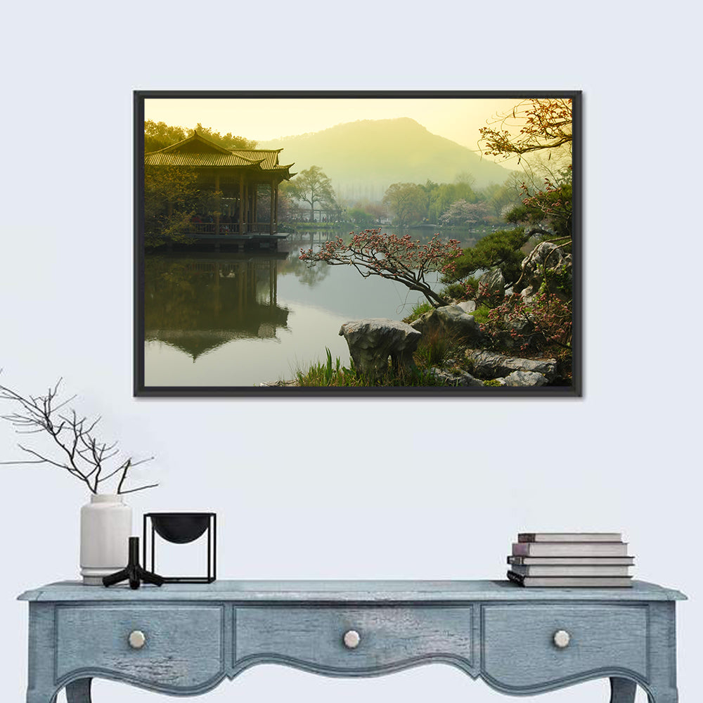 West Lake Morning Pavilion Wall Art