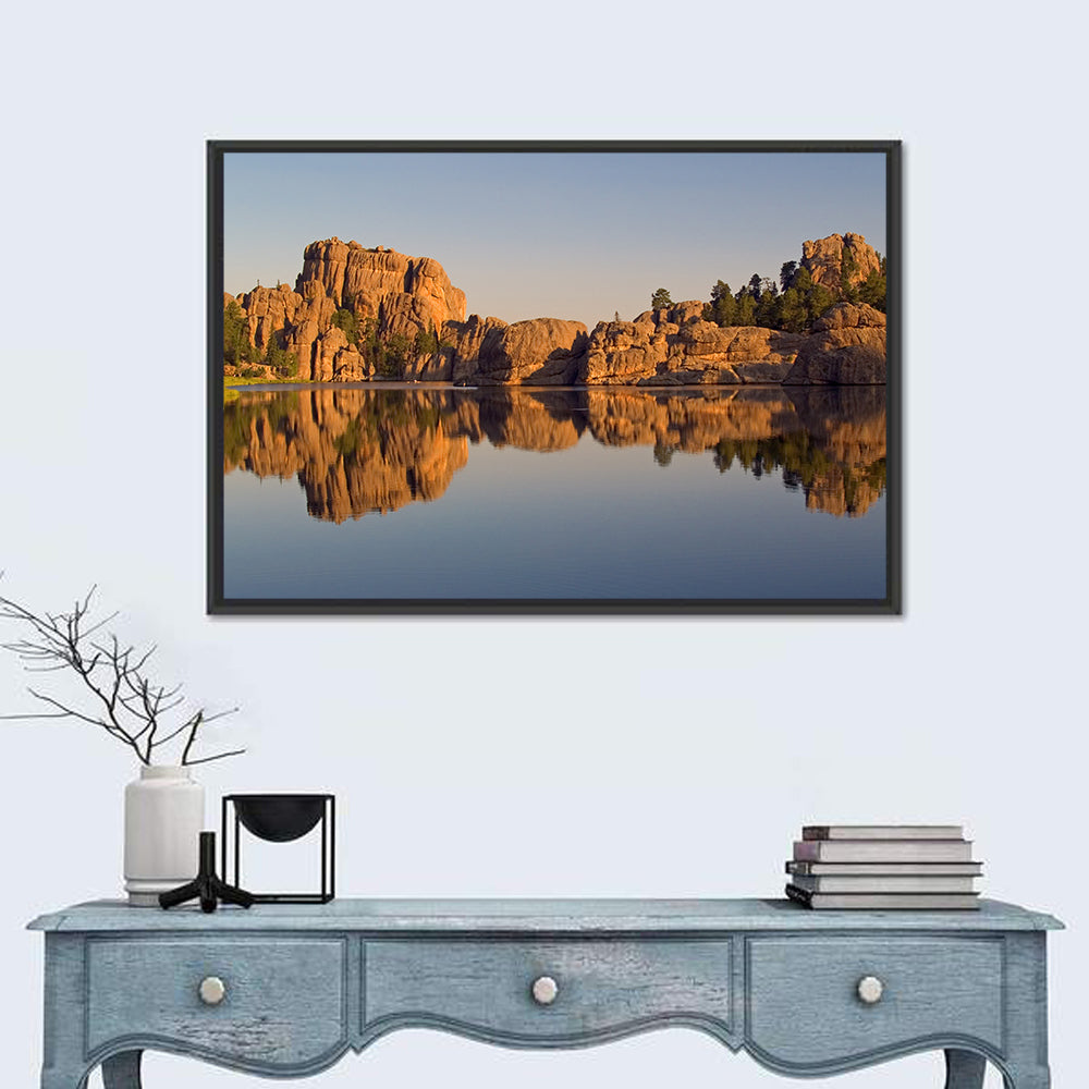 Sylvan Lake Reflection Wall Art in a room, landscape