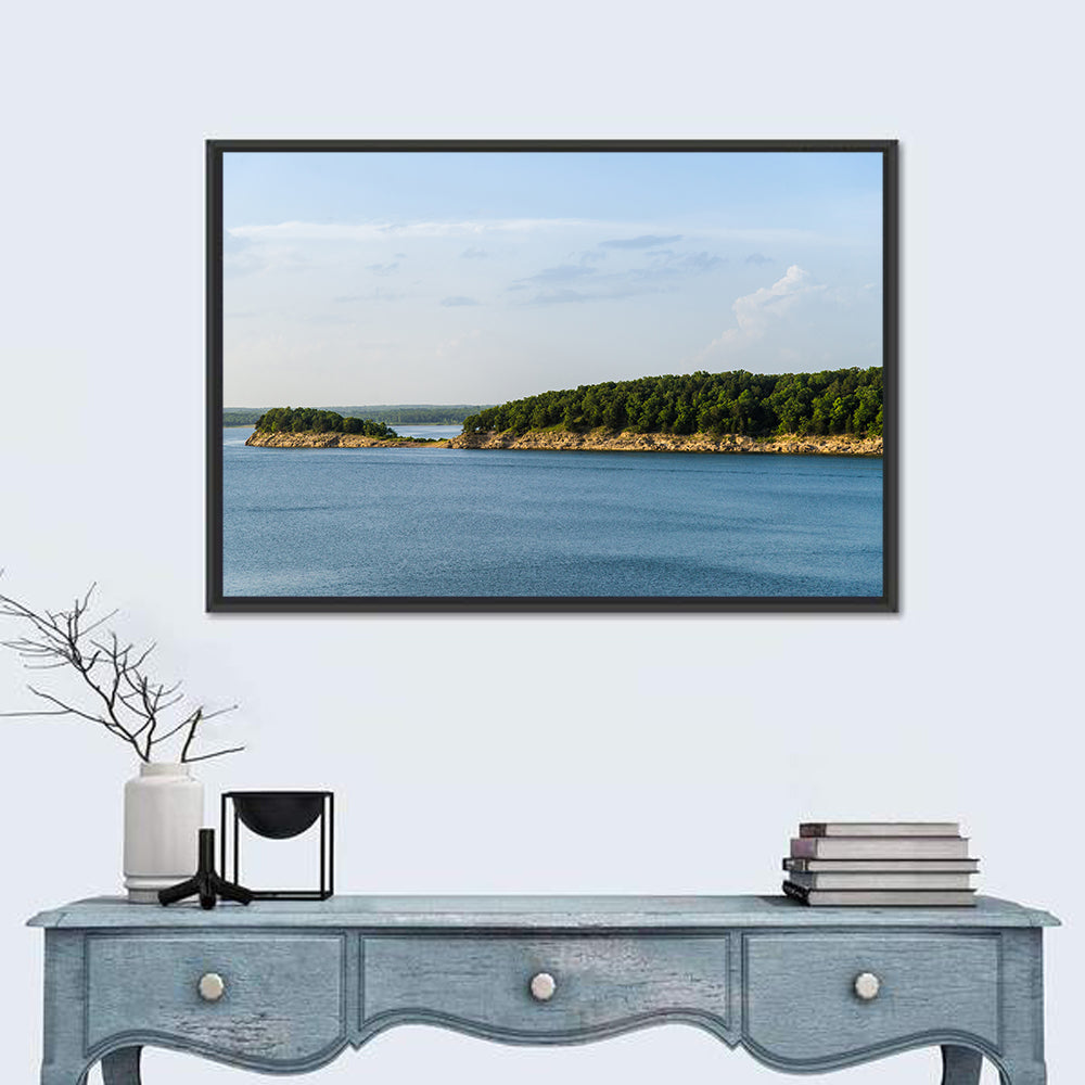 Truman Lake Peninsula Wall Art in a room, landscape