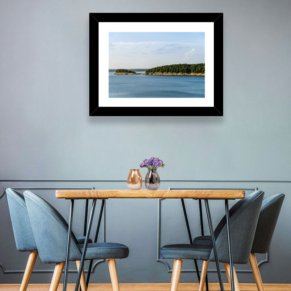 Truman Lake Peninsula Wall Art in a room, landscape
