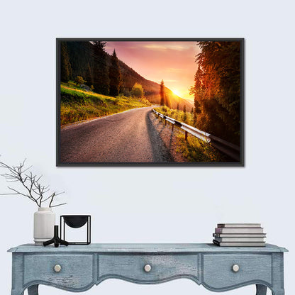 Countryside Road Sunrise Wall Art