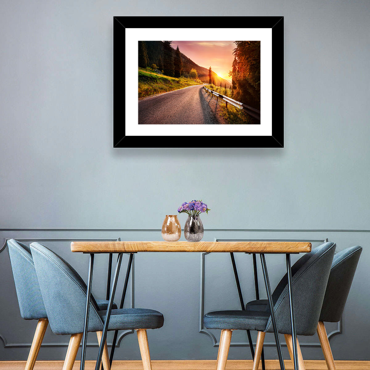 Countryside Road Sunrise Wall Art