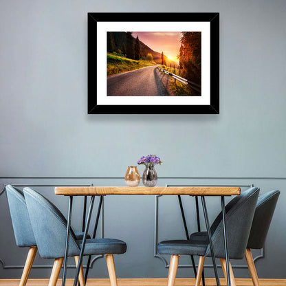 Countryside Road Sunrise Wall Art