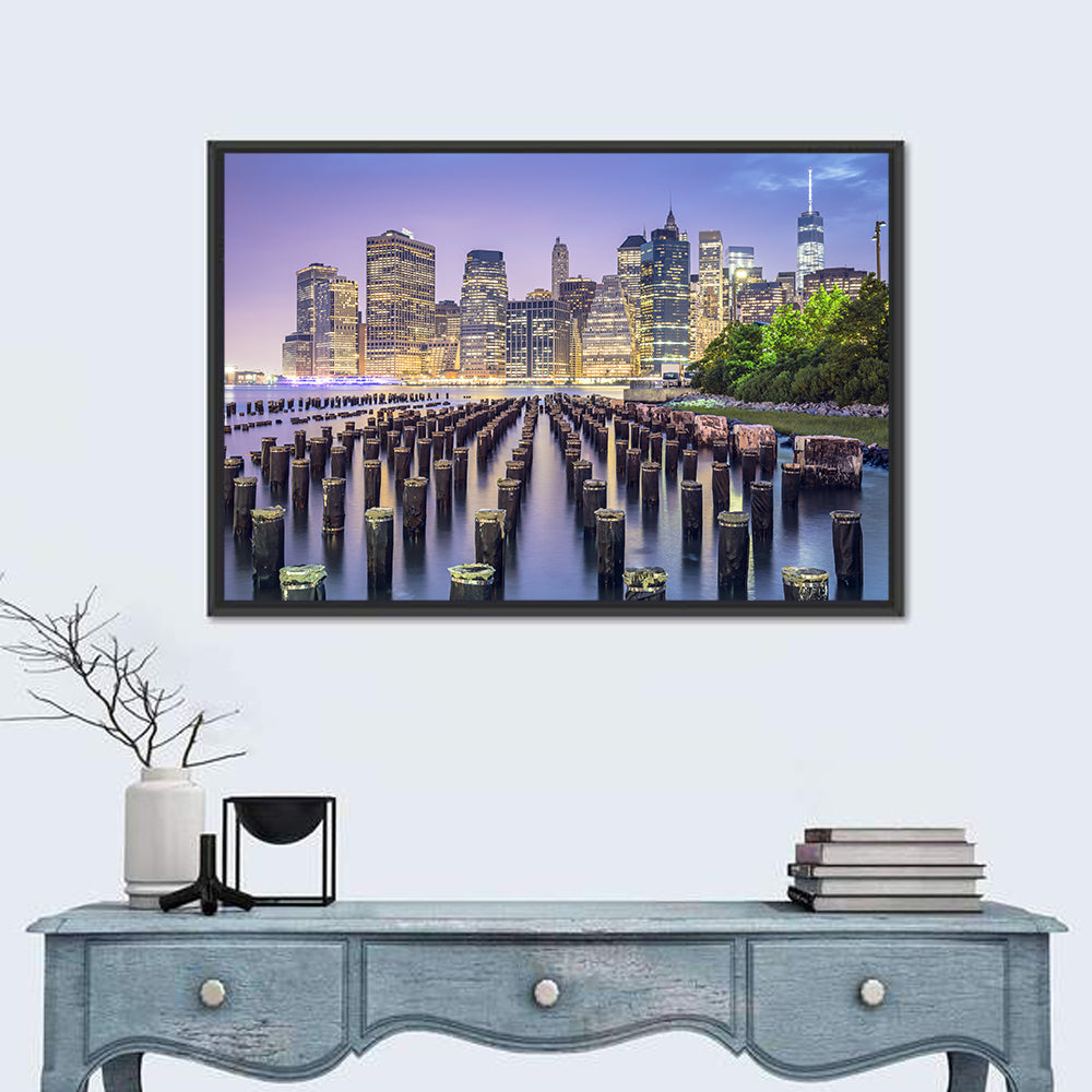 Manhattan Skyline at Twilight Wall Art