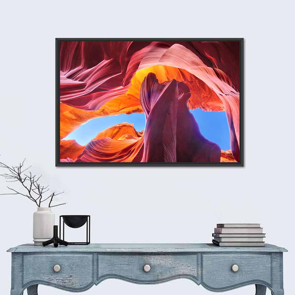 Antelope Canyon Wall Art in a room, landscape