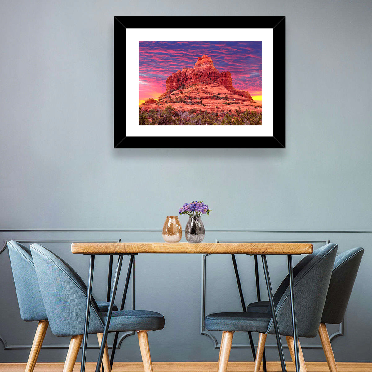 Bell Rock Sunset, Sedona Wall Art in a room, landscape