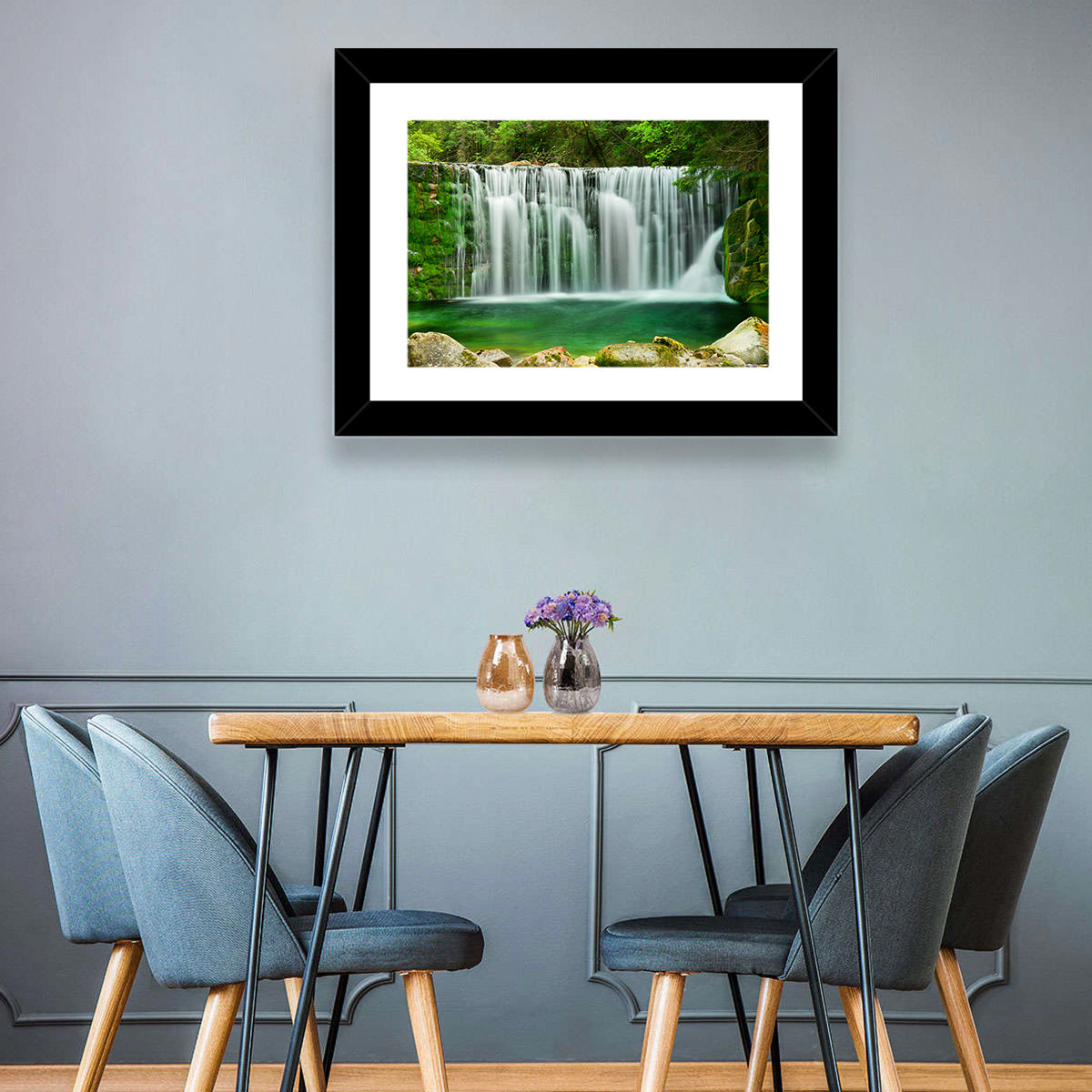 Lake Emerald Waterfall Wall Art