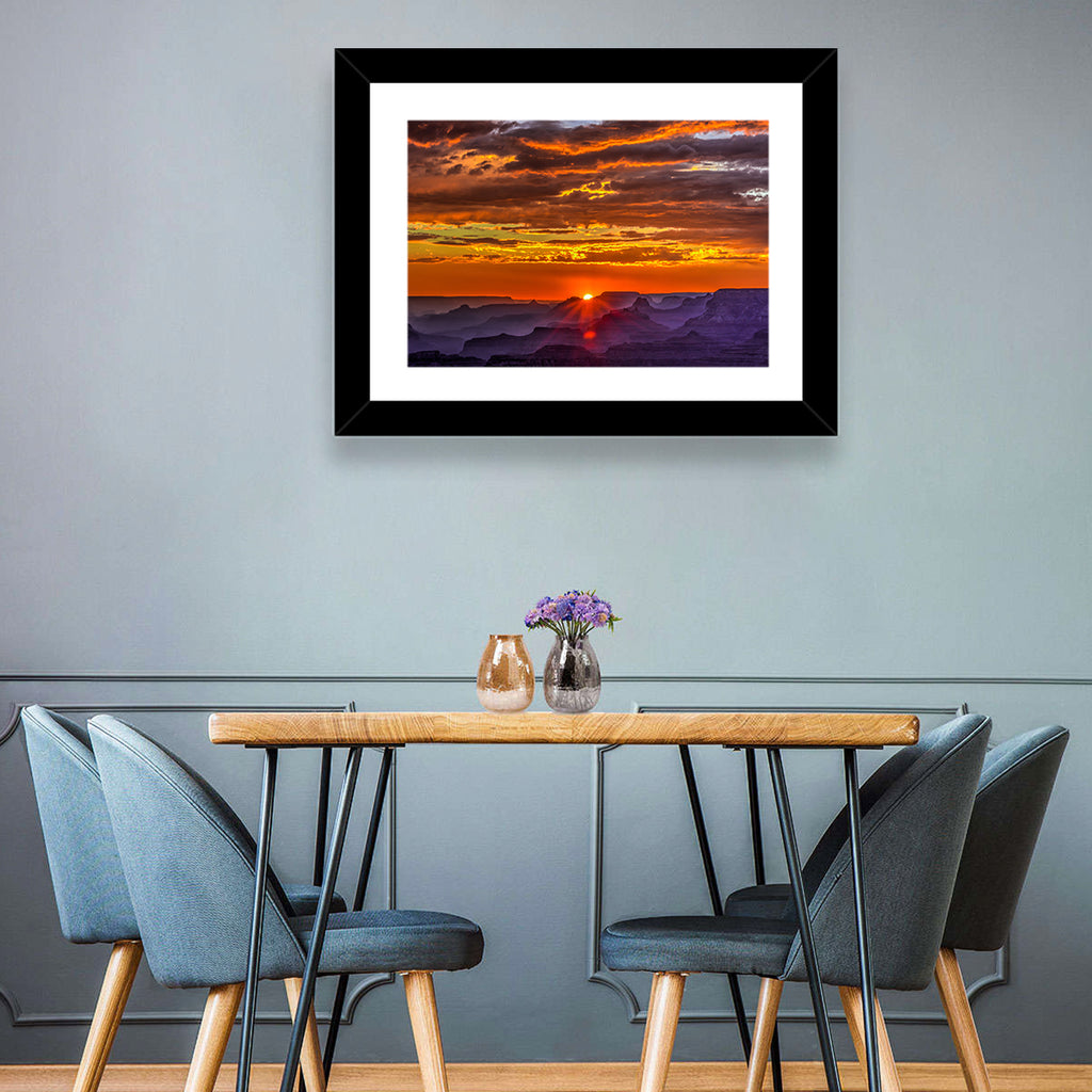 Lipan Point Sunset Sunburst Wall Art