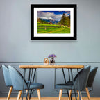 Alpine Meadow Cabin, Swiss Alps Wall Art