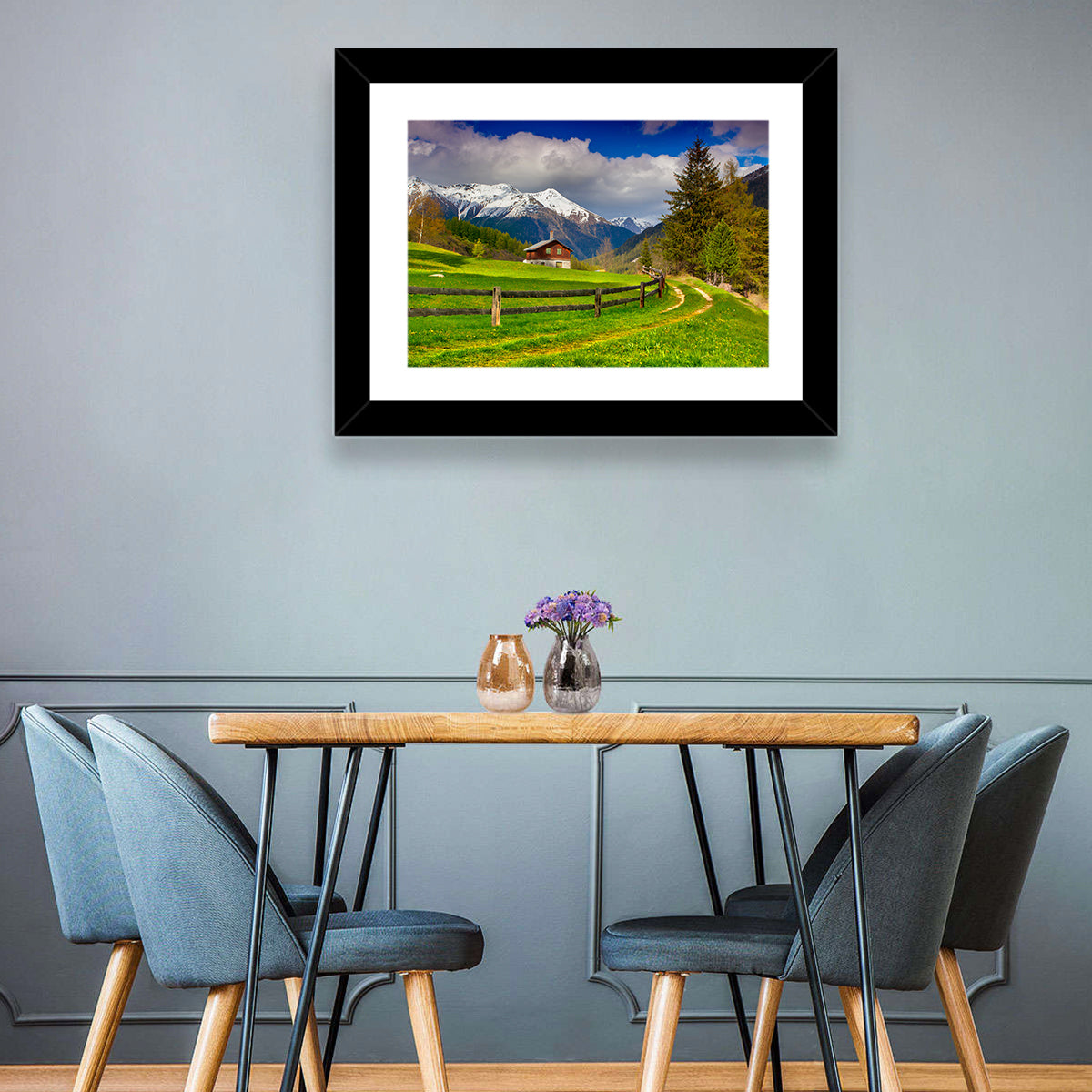 Swiss Alps Village Wall Art