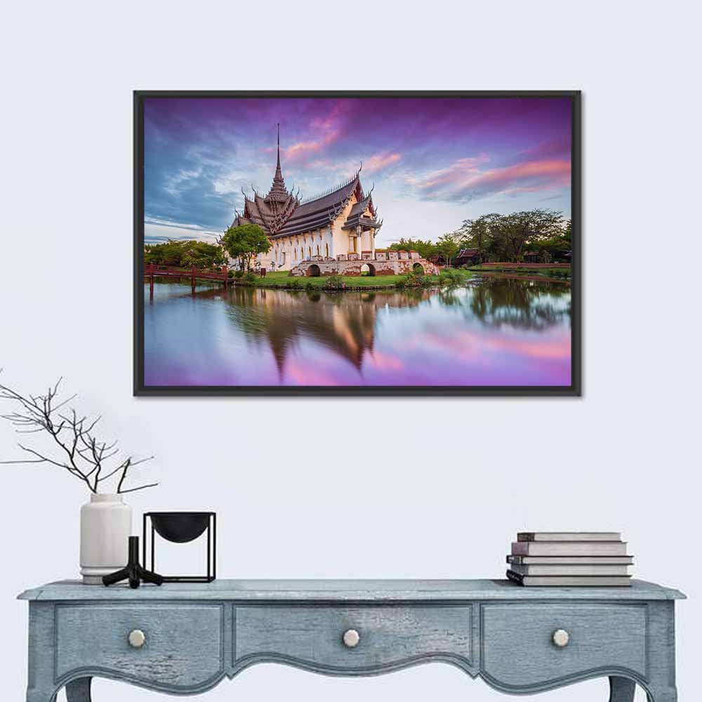 Sanphet Prasat Palace at Dusk Wall Art in a room, landscape