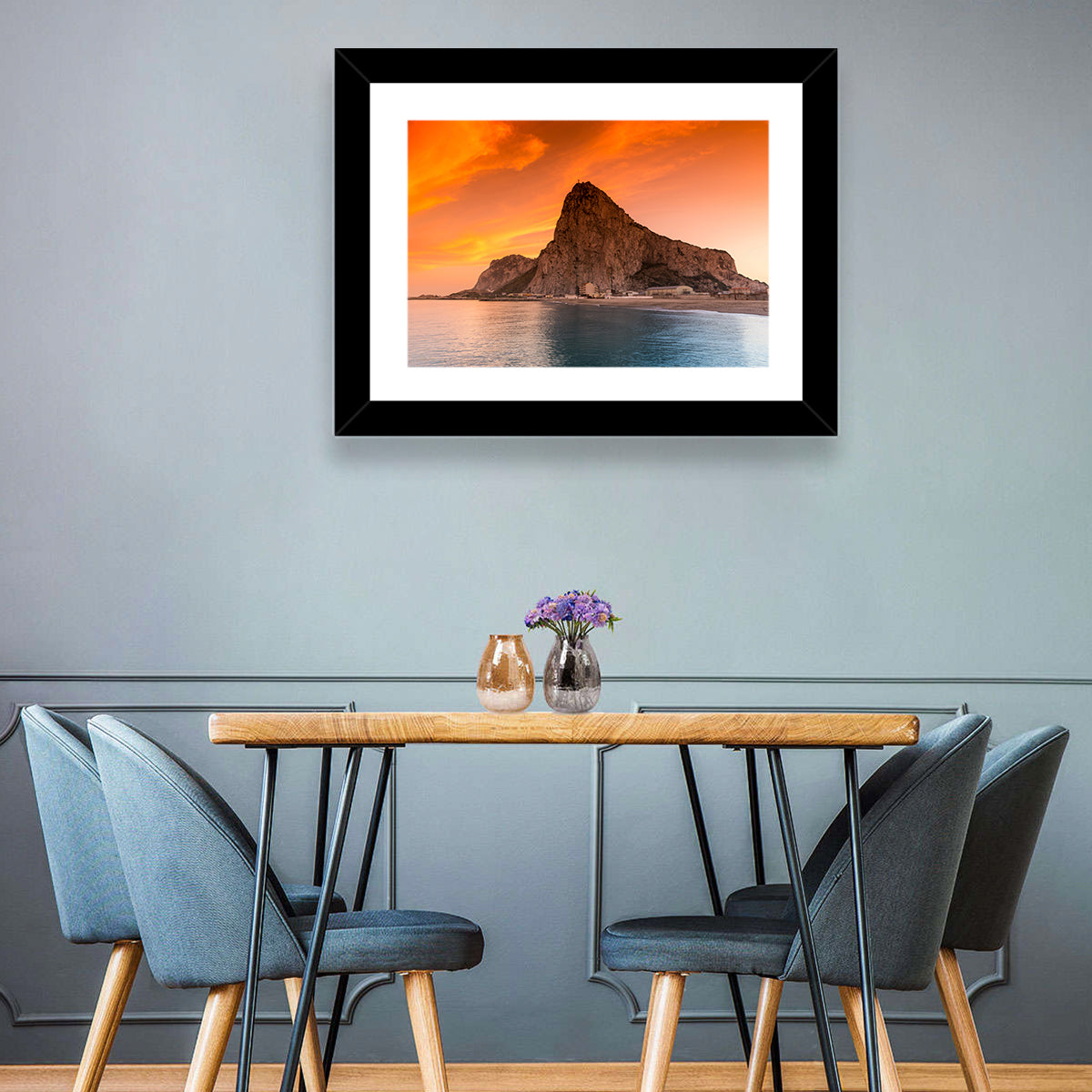 Rock of Gibraltar at Sunset Wall Art