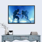Stadium Football Silhouettes Wall Art