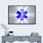 Star of Life with Rod of Asclepius Wall Art