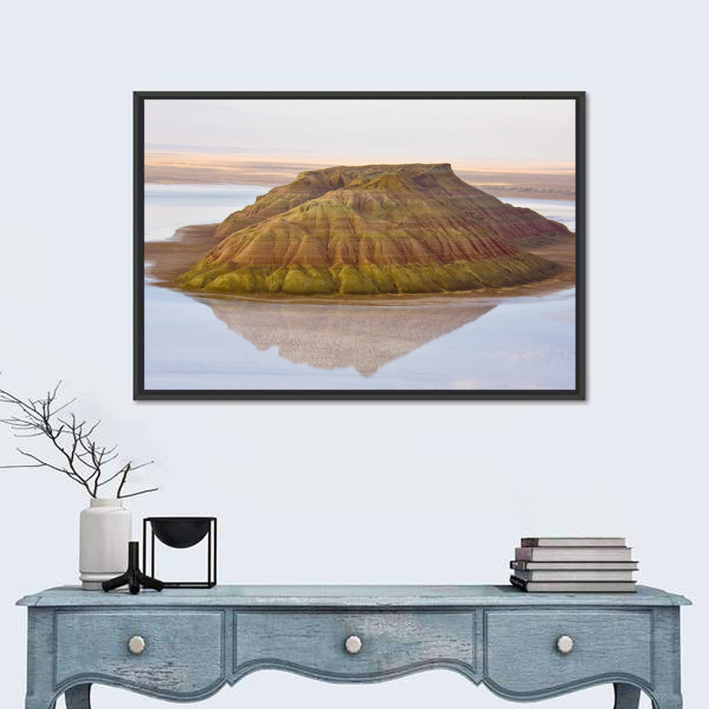 Salt Hill Reflection Wall Art in a room, landscape