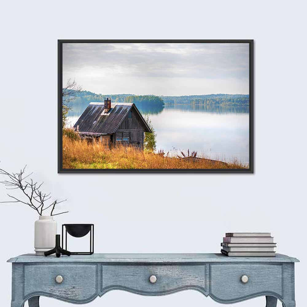 Salmon Lake & House Wall Art