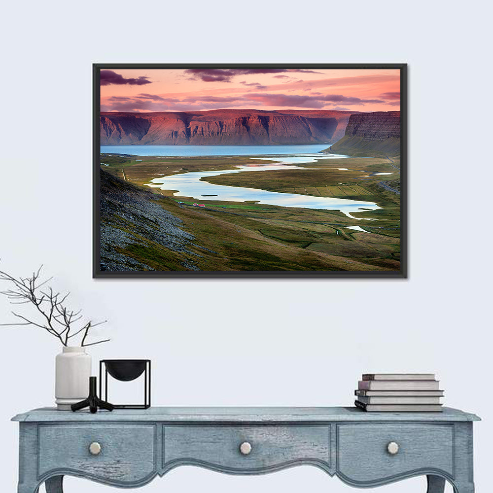 Westfjords Dusk, Iceland Wall Art in a room, landscape