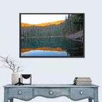 Golden Hour Lake Reflection Wall Art